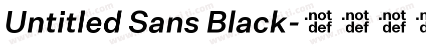 Untitled Sans Black字体转换